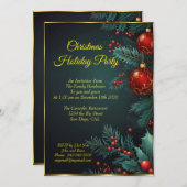 Kerstfeest Mistletoe rode kerstballen Kaart (Voorkant / Achterkant)