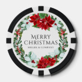 Kerstfeest Modern Corporate Holiday Poker Chips (Voorkant)