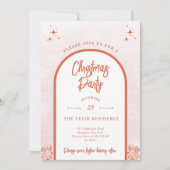 Kerstfeest Moderne Arch, helder rood Kaart (Voorkant)