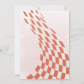 Kerstfeest Moderne Arch, helder rood Kaart (Achterkant)