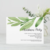 Kerstfeest Moderne eucalyptusuitnodigingen Kaart (Staand voorkant)