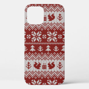  kerstfeest, naadloos decoratief iPhone 12 hoesje