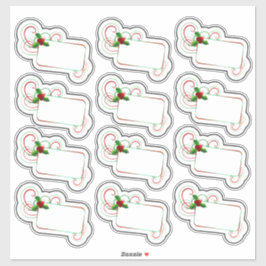 Kerstfeest Naamstickers Sticker