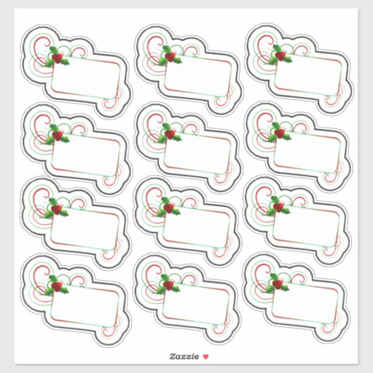 Kerstfeest Naamstickers Sticker (Vel)