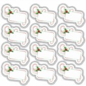 Kerstfeest Naamstickers Sticker (Voorkant)