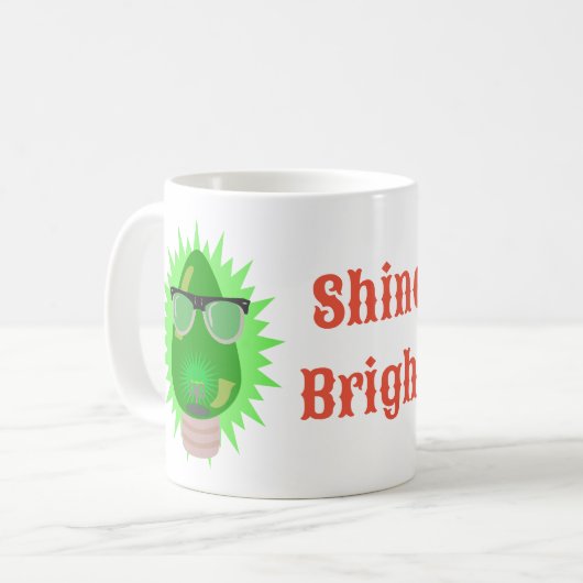 Kerstfeest Nerd Bulb Fun Custom Holiday Joy Koffiemok (Voorkant links)