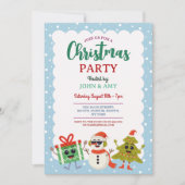 Kerstfeest Nodig Snowman Kerstboom uit Kaart (Voorkant)