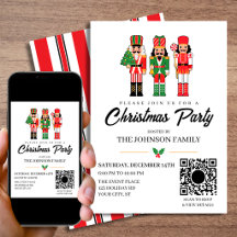 Kerstfeest Notenkraker Familiefeest QR code RSVP