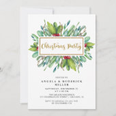 Kerstfeest op de rode en groene winter kaart (Voorkant)