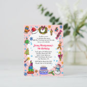 Kerstfeest op feestdag in roze Baby Kaart (Staand voorkant)