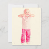 Kerstfeest op feestdag in roze Baby Kaart (Achterkant)