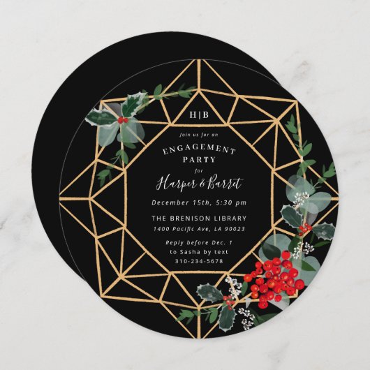 Kerstfeest op feestdag kaart (Voorkant / Achterkant)