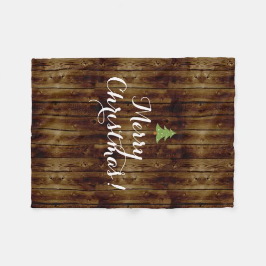 kerstfeest op het platteland fleece deken (Voorkant (Horizontaal))