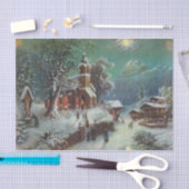 kerstfeest op het platteland, negativiteit schild tissuepapier (Craft)