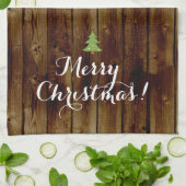 kerstfeest op het platteland theedoek (Gevouwen)