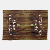 kerstfeest op het platteland theedoek (Horizontaal)