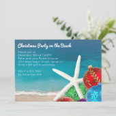 Kerstfeest op het strand kaart (Staand voorkant)