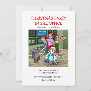 Kerstfeest op kantoor kaart