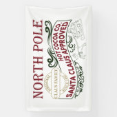 Kerstfeest op Noordpool Hot Cocaca Spandoek (Verticaal)