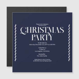 Kerstfeest Oud-Elegante blauwe Uitnodiging