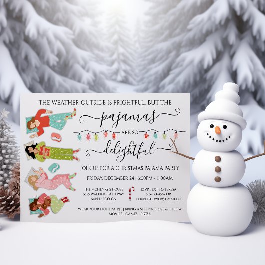 Kerstfeest Pajama Kaart
