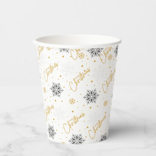 Kerstfeest Papieren beker (Voorkant)