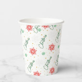 Kerstfeest Papieren beker (Achterkant)