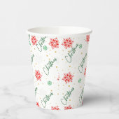 Kerstfeest Papieren beker (Links)