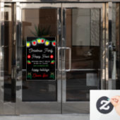 Kerstfeest Party Happy Hour Promotie Raamsticker (Kantoordeur)