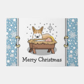 kerstfeest Pembroke Welsh Corgi (red1) Fun Deurmat (Voorkant)