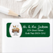 kerstfeest Pembroke Welsh Corgi (red1) Fun Etiket (Insitu)