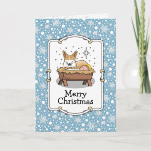 kerstfeest Pembroke Welsh Corgi (red1) Fun Kaart