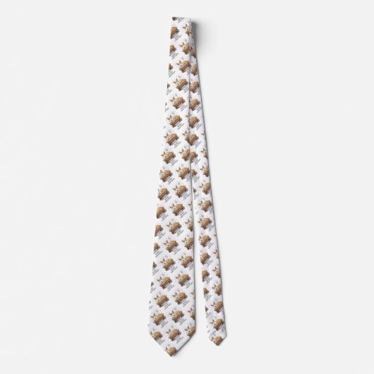 kerstfeest Pembroke Welsh Corgi (red1) Fun Stropdas (Voorkant)