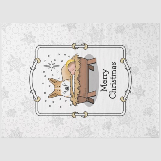 kerstfeest Pembroke Welsh Corgi (red1) Fun Tissuepapier (Voorkant)