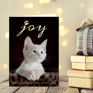 kerstfeest Pet Photo Real Folie Feestdagenkaart