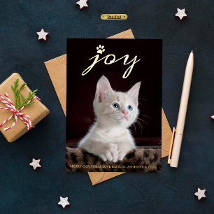 kerstfeest Pet Photo Real Folie Feestdagenkaart