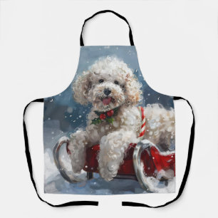 Kerstfeest Poodelhond Schort