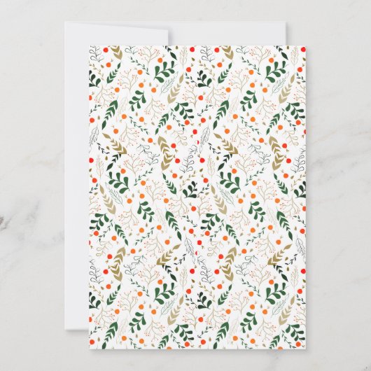 Kerstfeest Potluck met lekkere hapjes en drankjes Kaart (Achterkant)