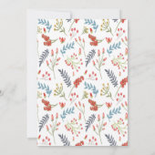 Kerstfeest rendier modern wit rood kaart (Achterkant)