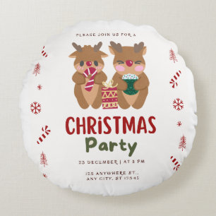 Kerstfeest Ronde Kussen