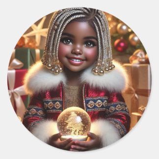 kerstfeest ronde sticker