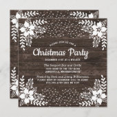 Kerstfeest Rustisch Land Wood Sneeuwbloem Kaart (Voorkant / Achterkant)