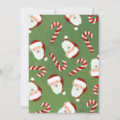 Kerstfeest Santa Barley Sugar Kaart (Achterkant)