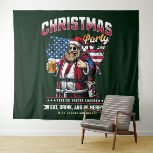 Kerstfeest Santa Tapestry feestelijke muurdecora Wandkleed