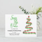 Kerstfeest Save The Date Moderne Boom (Staand voorkant)