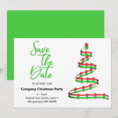 Kerstfeest Save The Date Moderne Boom (Voorkant / Achterkant)