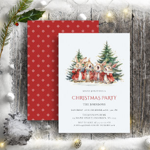 Kerstfeest Schattige Grappig konijntjes Baby Uitno Feestdagenkaart