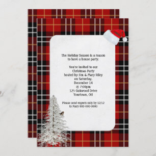 Kerstfeest Schotse tartan geruite ontwerp Kaart