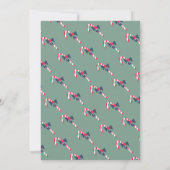 Kerstfeest Script Candy Cane Vintage Uitnodiging (Achterkant)