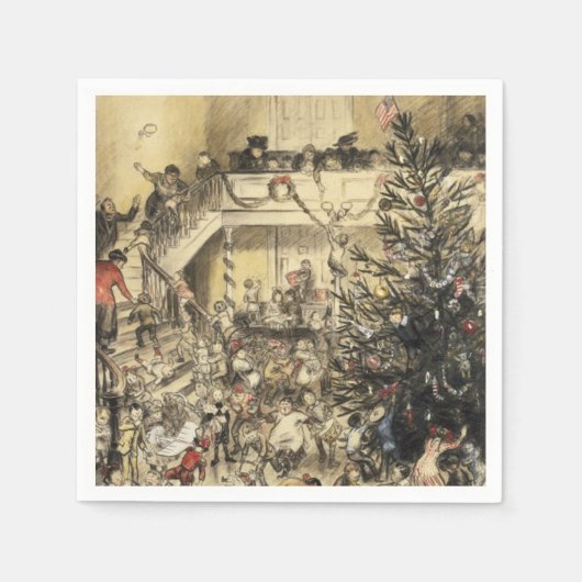 kerstfeest servet (Voorkant)